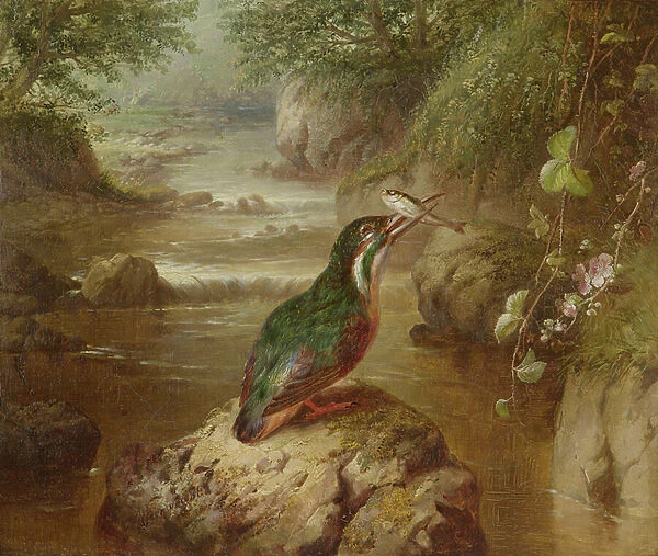 The Haunt of the Kingfisher (oil on canvas)