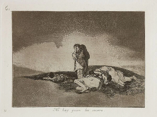 No Hay Quien Los Socorra (There is no one to help them), 1863 (etching, aquatint, burnishing & burin)