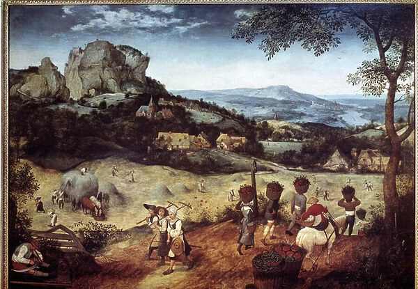 Hay Recolation Painting by Pieter Bruegel (or Breugel or Brueghel or Breughel