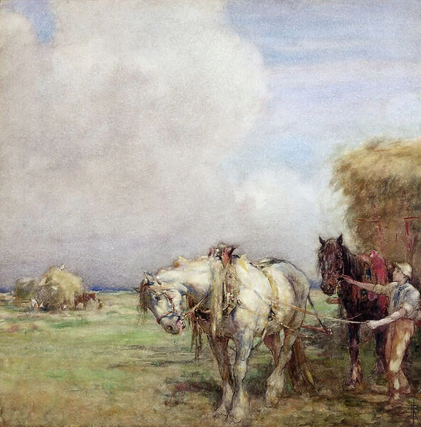 The Hay Wagon (w  /  c on paper)
