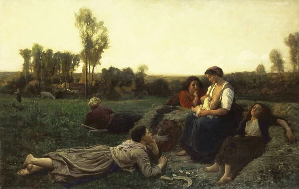 The Haymakers at Rest; le Repos de Faneuses, 1873 (oil on canvas)