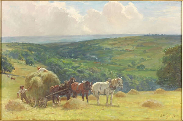 Haymaking, 1900 (oil on canvas)