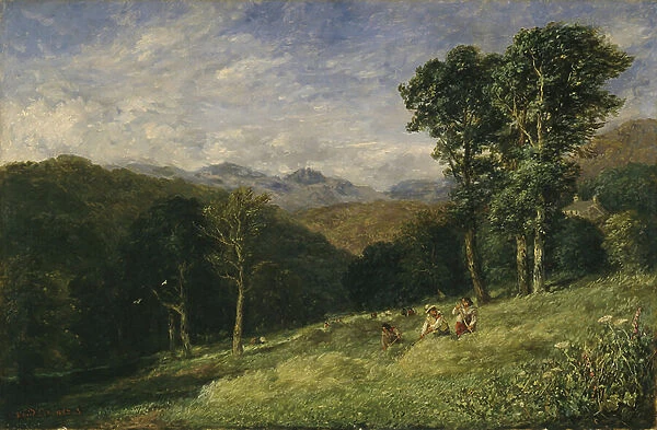 Haymaking near Conway, 1852-53 (oil on canvas)