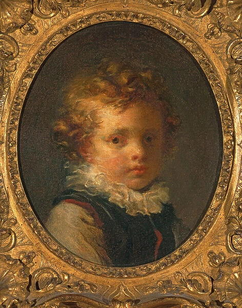 Head of a boy (Alexandre-Evariste Fanfan Fragonard), c. 1785 (oil on card)