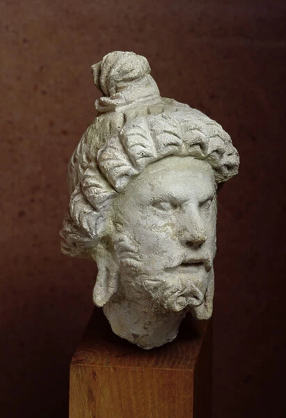 Head of Brahma, Afghanistan, 2nd-4th century (stone)