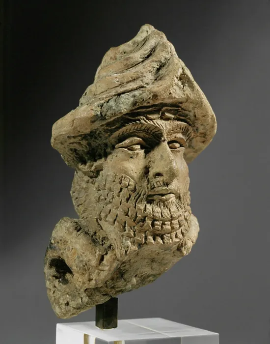Framed Print : Head of a divinity, Neo-Sumerian
