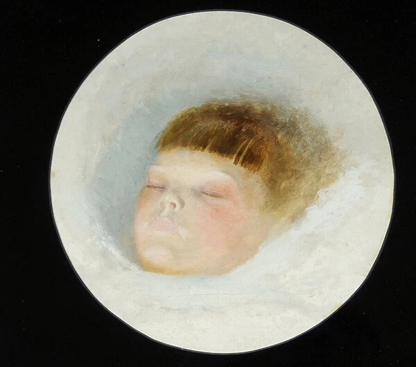 Head of Gertrude Grimshaw, 1874 (oil on card)