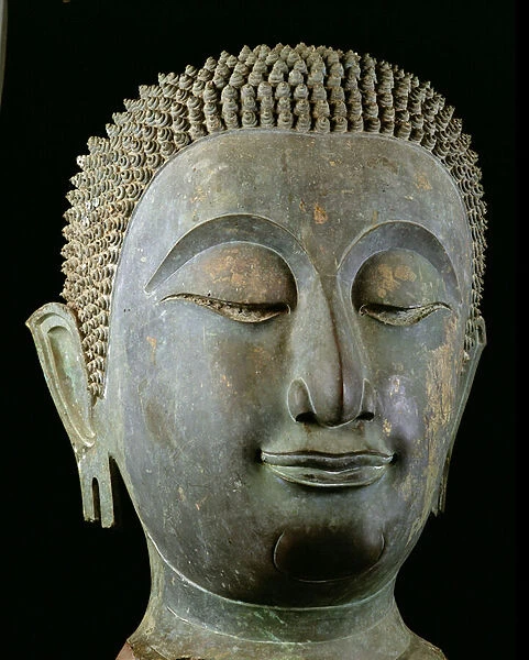 Head of a giant Buddha (bronze)