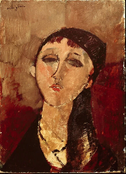 Head of a girl (Luisa). 1915. (Oil on cardboard)
