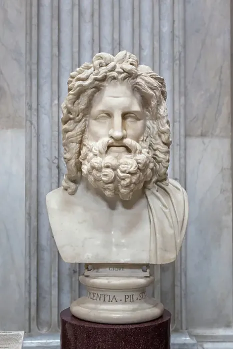Framed Print : Head of Jupiter (marble)