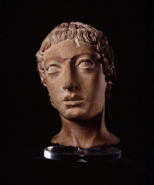Head known as Malavolta, Terracotta sculpture, 430-420 BC