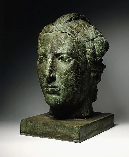 Head of Liberty; Tete de Liberte, c. 1914 (bronze with green patina)