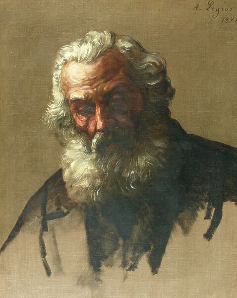 Head of an Old Man, 1881 (oil on canvas)