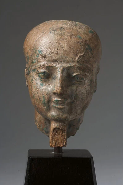 Head of Ptah (glazed steatite) (see also 325628)