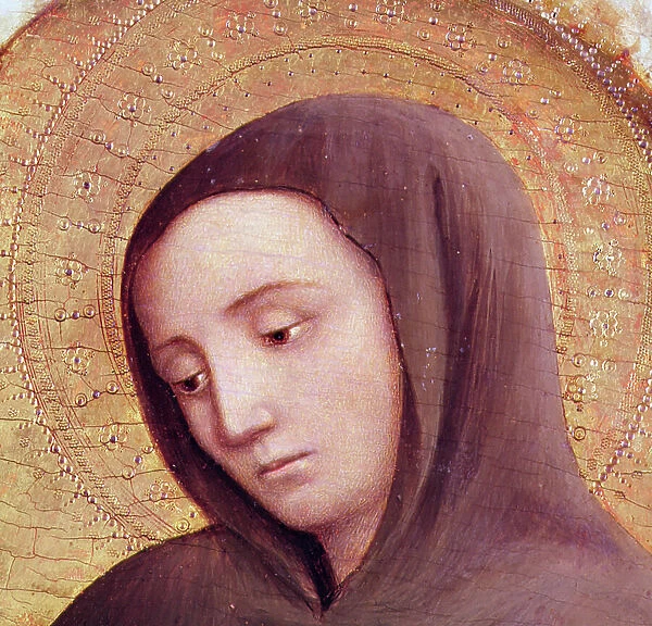 Head of a saint from the St. Jerome altarpiece, 1441 (tempera on panel) (detail)