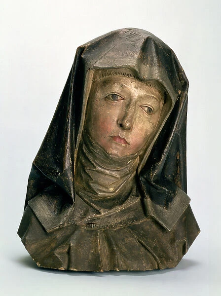 Head of St. Anne, 1500-10 (painted wood)