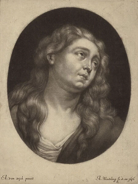 The head of St Mary Magdalene (engraving)