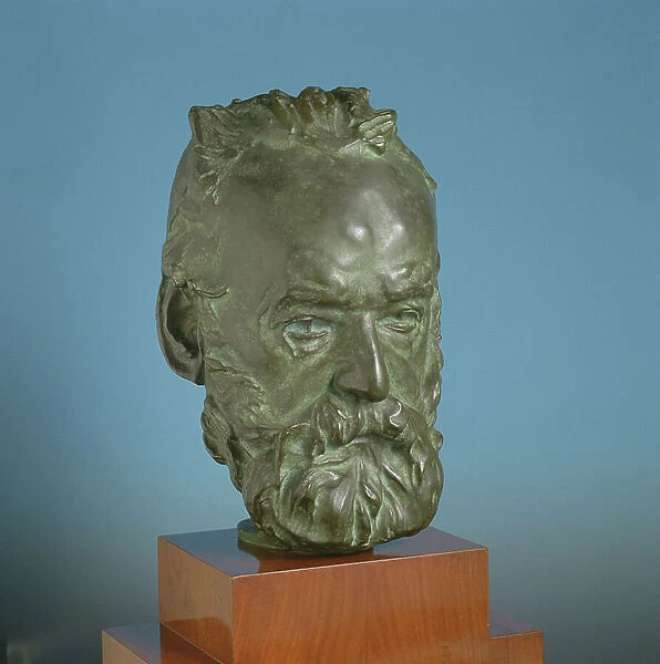 Head of Victor Hugo (1802-85) (bronze)