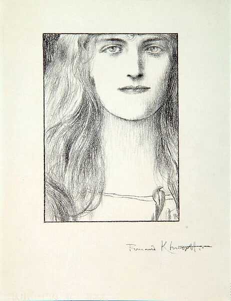 Head of a Woman, 1897 (litho)