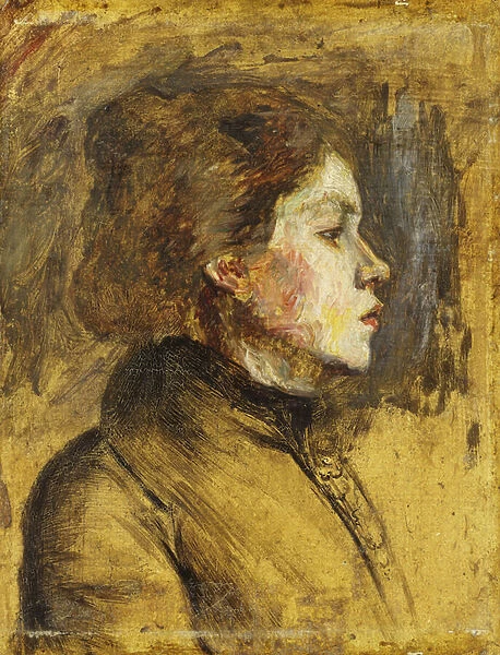 Head of a Woman, 1899 (oil on board)