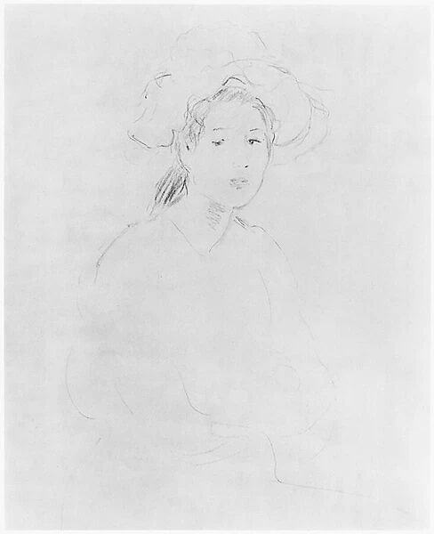 Head of a woman (Verso) (see 383972 Recto) 1893 ? (pencil on paper)