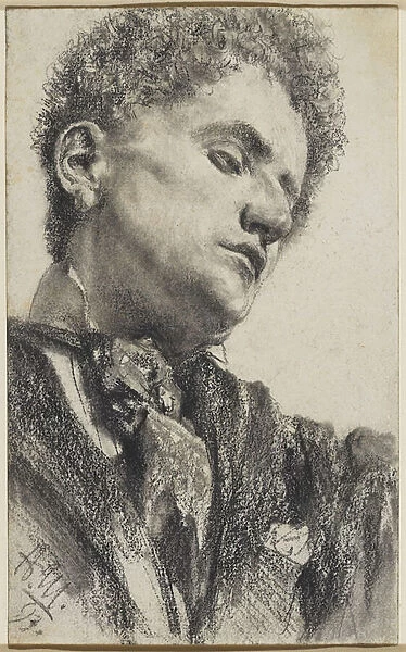 Head of a Young Man, 1893 (graphite & stump on wove paper)