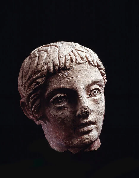 Head of a young man from the pediment of the Belvedere temple, Orvieto
