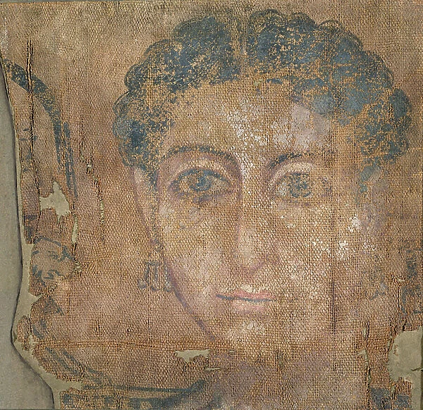 Head of a young woman, c. 100-300 (tempera on linen)
