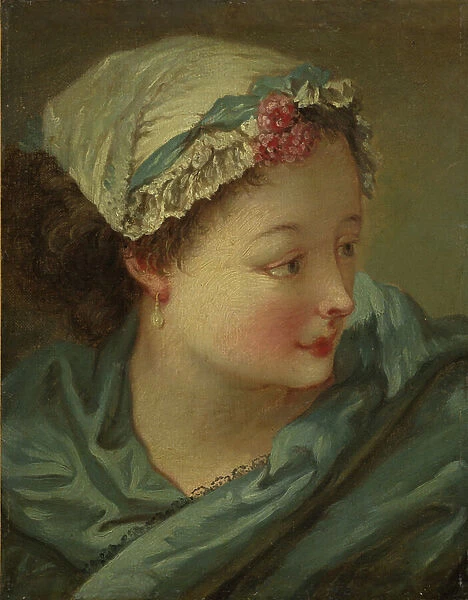 Head of a Young Woman, early 1730s (oil on canvas)
