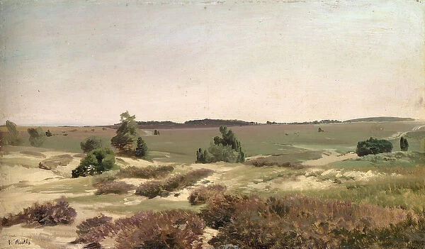 The Heath near Wilsede, 1887 (oil on paper on board)