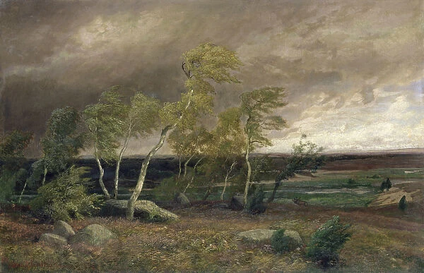 The Heath in a Storm, 1896 (oil on canvas)