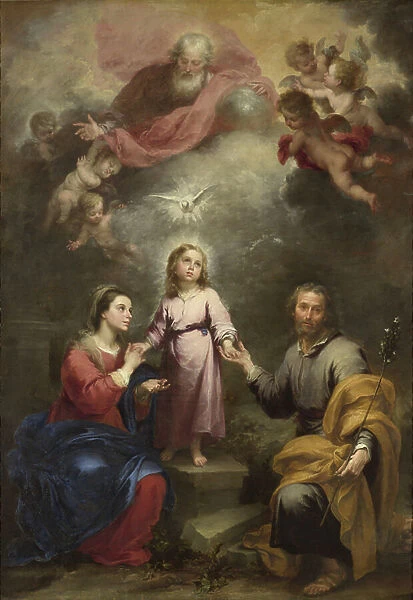 The Heavenly and Earthly Trinities (The Pedroso Murillo), 1675-82 (oil on canvas)