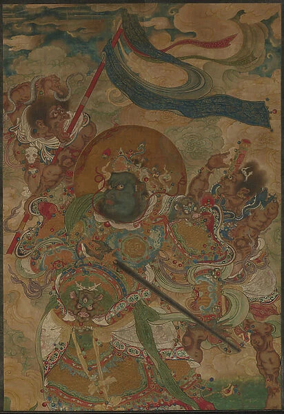 Heavenly King Virudhaka, 1368-1644 (hanging scroll, colour on silk)