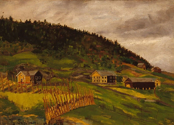 From Hegge in Valdres, (oil on canvas)