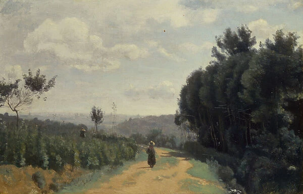 The Heights of Sevres, The Troyon Path, 1835-40 (oil on canvas)