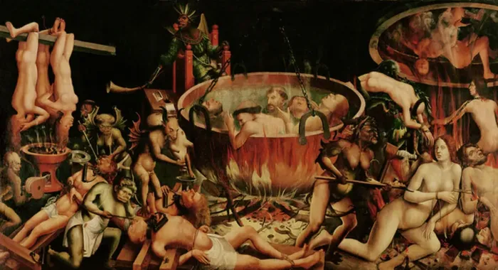 Framed Print : Hell (oil on panel) Framed Print : Hell (oil on panel)