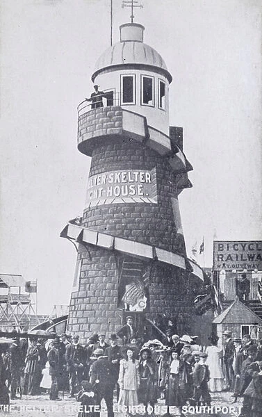 The Helter-Skelter Lighthouse, Southport (b  /  w photo)