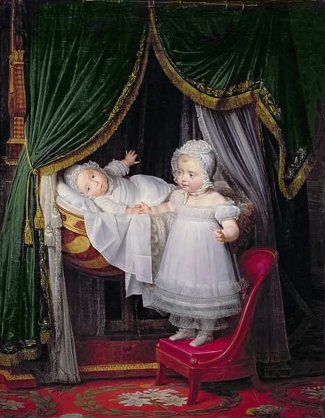 Henri-Charles-Ferdinand of Artois (1820-83) Duke of Bordeaux and his Sister Louise-Marie-Therese