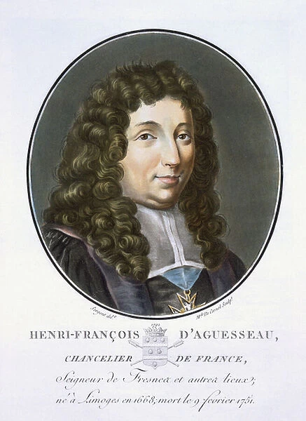 Henri-Francois d Aguesseau, from Portraits des grands hommes, femmes illustres