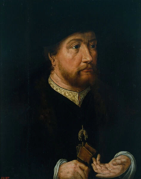 Henri III de Nassau Breda (Nassau-Breda) (1483-1538) - Henry III of Nassau-Breda - Peinture de Jan Gossaert (ou Gossart, dit Mabuse) (ca. 1478-1532) - ca 1531 - Oil on wood - 44x33 - Museu Nacional d Art de Catalunya, Barcelona