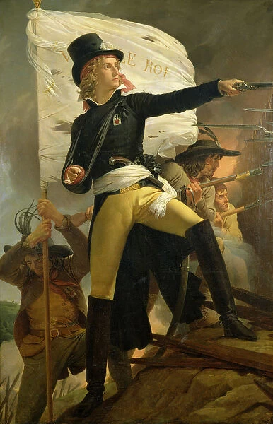 Henri de La Rochejaquelein (1772-94), leader of the revolt in the Vendee, 1817 (oil