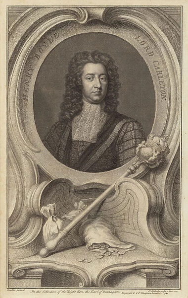 Henry Boyle, 1st Baron Carleton, Anglo-Irish politician (engraving)