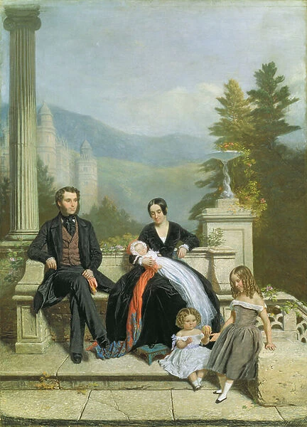 Henry Granville Fitzalan Howard with Minna Lyons and his three elder children