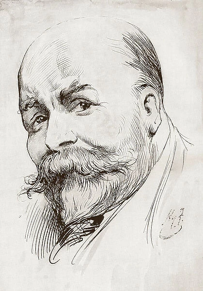 Henry (Harry) Furniss, 1854 - 1925. Irish artist and illustrator. 1910 (engraving)