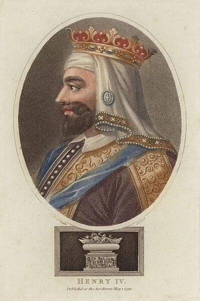 Henry IV, King of England (coloured engraving)