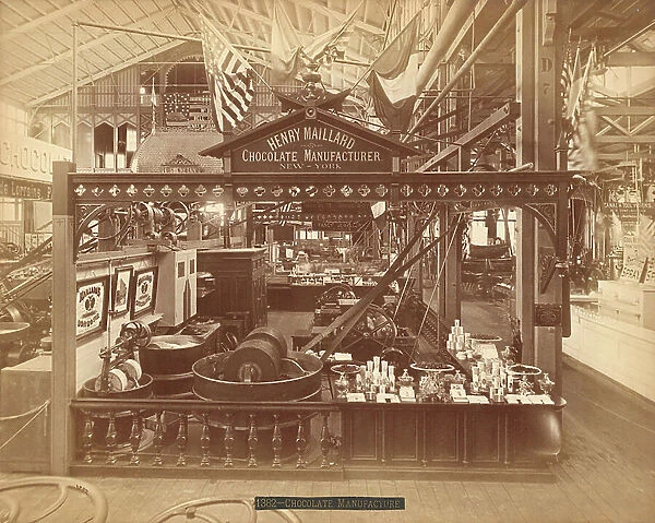 Henry Maillard's exhibit - Machinery Hall, 1876 (b / w photo)