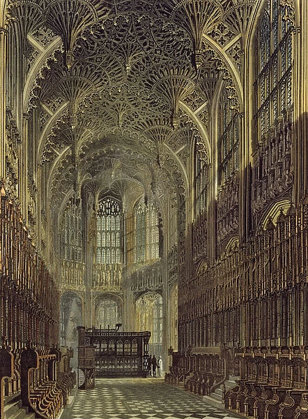 Henry the Seventh Chapel, plate 8 from Westminster Abbey, engraved by J