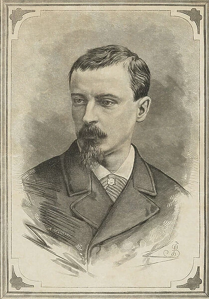 Henryk Sienkiewicz, c. 1880-82 (woodcut print)