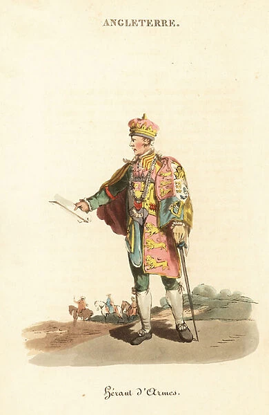 Herald of Arms at the College of Heralds, 1800s. 1821 (engraving)