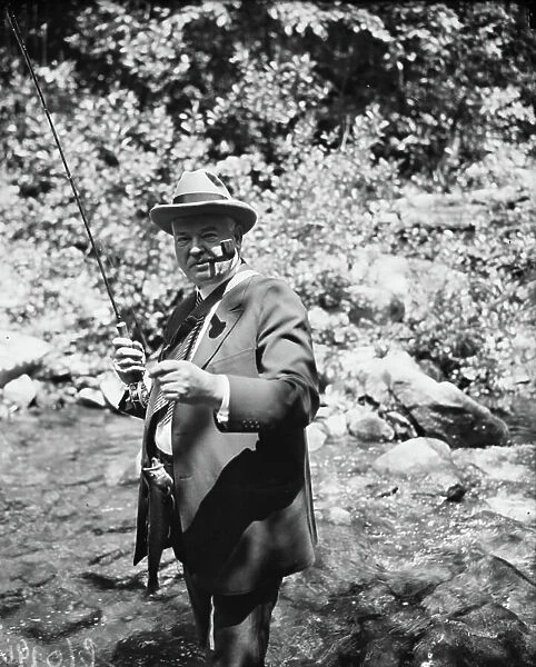 Herbert Hoover fishing, 1936